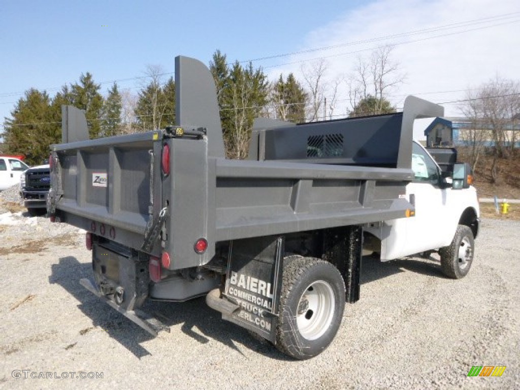 2014 F350 Super Duty XL Regular Cab 4x4 Dump Truck - Oxford White / Steel photo #8