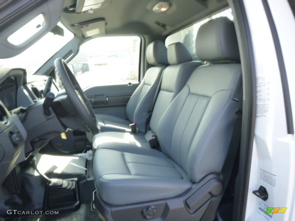 2014 F350 Super Duty XL Regular Cab 4x4 Dump Truck - Oxford White / Steel photo #10