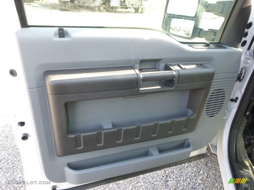 2014 F350 Super Duty XL Regular Cab 4x4 Dump Truck - Oxford White / Steel photo #12