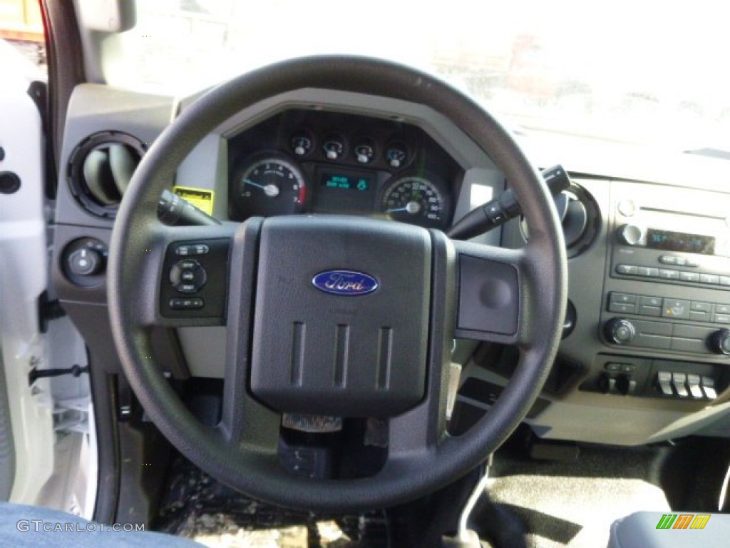 2014 F350 Super Duty XL Regular Cab 4x4 Dump Truck - Oxford White / Steel photo #18