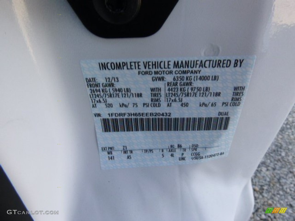 2014 F350 Super Duty XL Regular Cab 4x4 Dump Truck - Oxford White / Steel photo #20