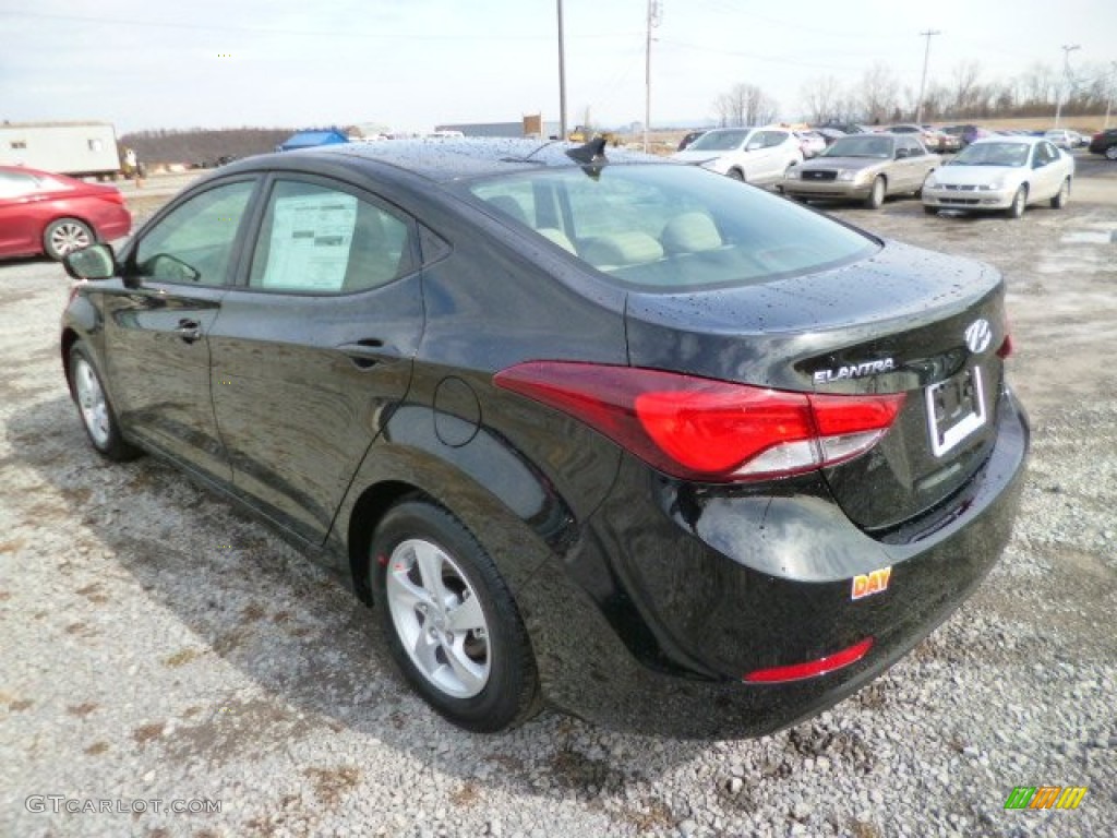 2014 Elantra SE Sedan - Black / Beige photo #5