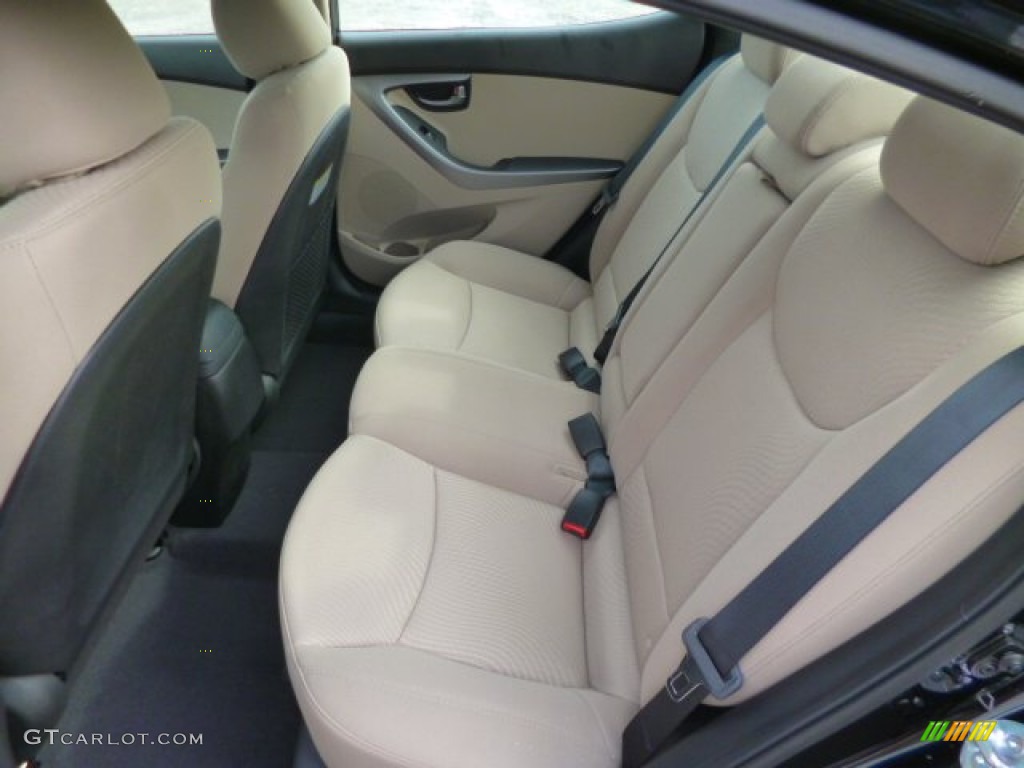2014 Elantra SE Sedan - Black / Beige photo #13