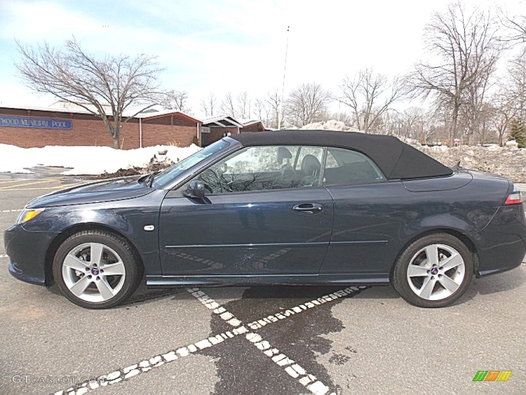 2011 9-3 2.0T Convertible - Nocturne Blue Metallic / Black photo #2