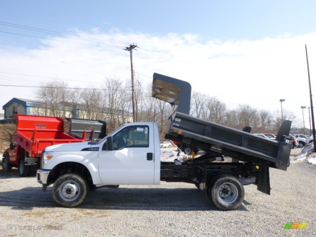 2014 F350 Super Duty XL Regular Cab 4x4 Dump Truck - Oxford White / Steel photo #5