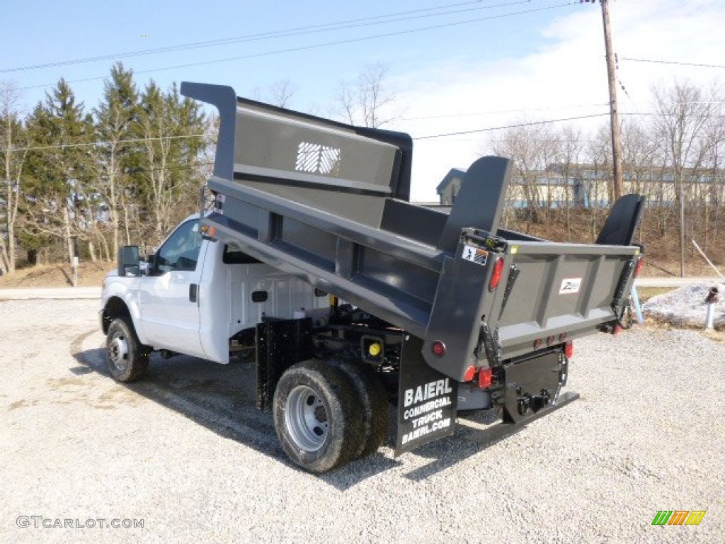 2014 F350 Super Duty XL Regular Cab 4x4 Dump Truck - Oxford White / Steel photo #6