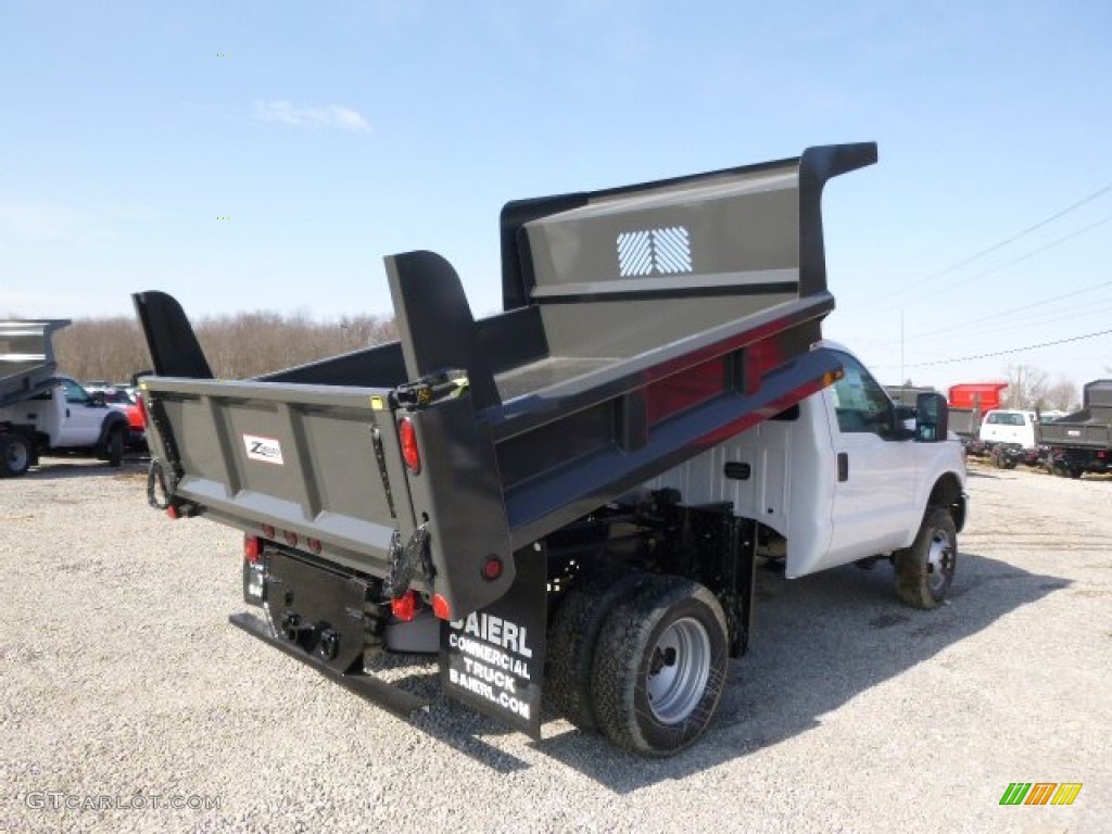 2014 F350 Super Duty XL Regular Cab 4x4 Dump Truck - Oxford White / Steel photo #8