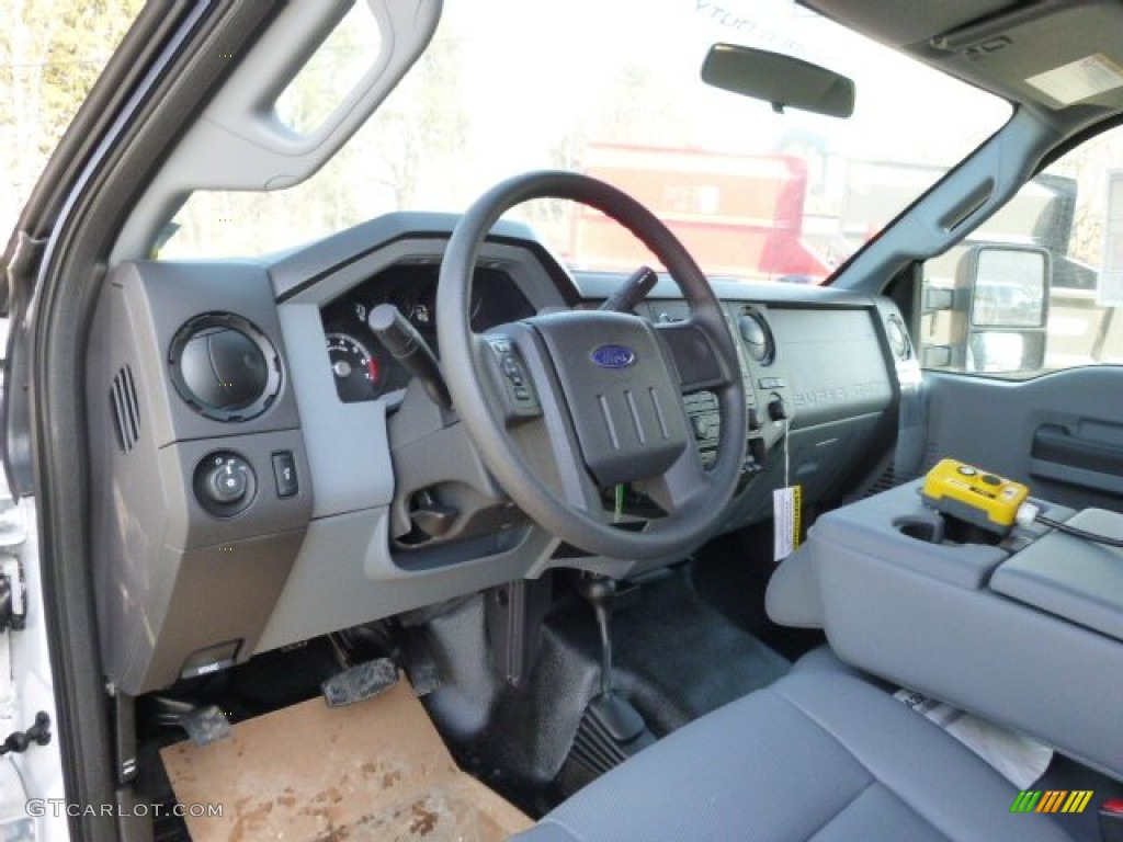 2014 F350 Super Duty XL Regular Cab 4x4 Dump Truck - Oxford White / Steel photo #11