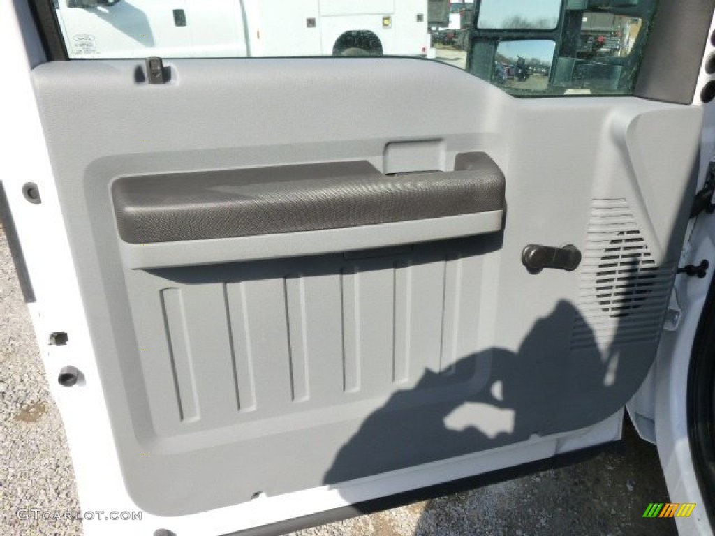 2014 F350 Super Duty XL Regular Cab 4x4 Dump Truck - Oxford White / Steel photo #12