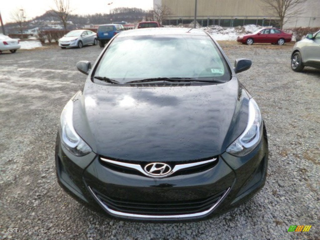 2014 Elantra SE Sedan - Black / Beige photo #2