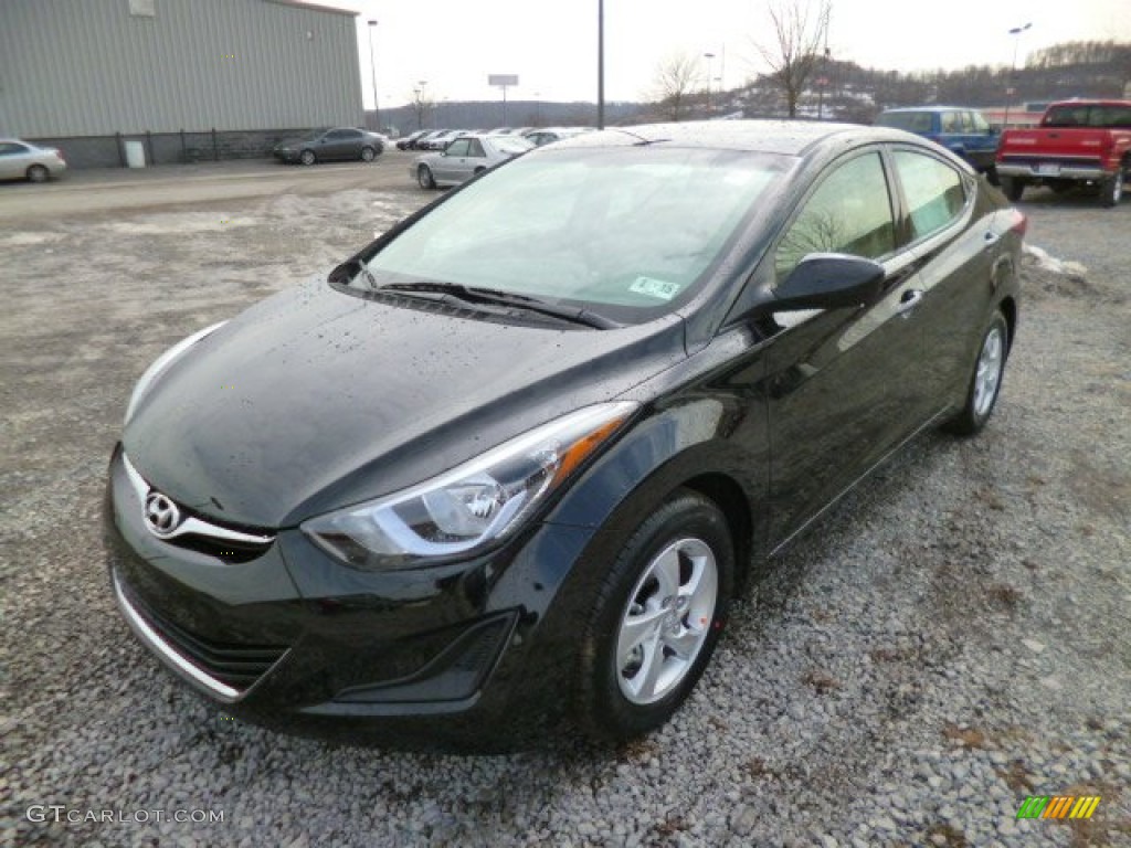 2014 Elantra SE Sedan - Black / Beige photo #3