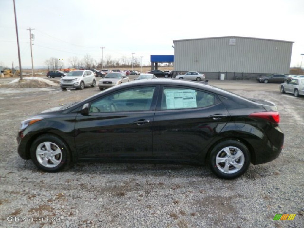 2014 Elantra SE Sedan - Black / Beige photo #4