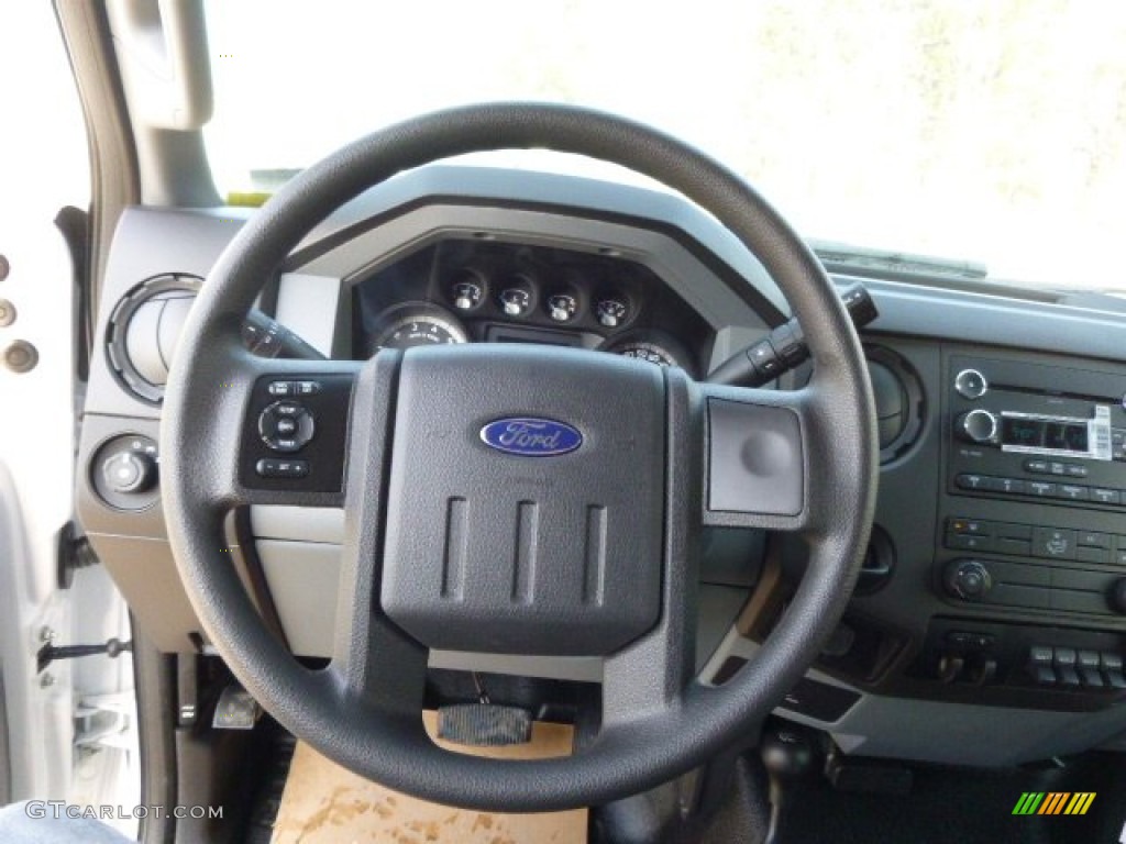 2014 F350 Super Duty XL Regular Cab 4x4 Dump Truck - Oxford White / Steel photo #18