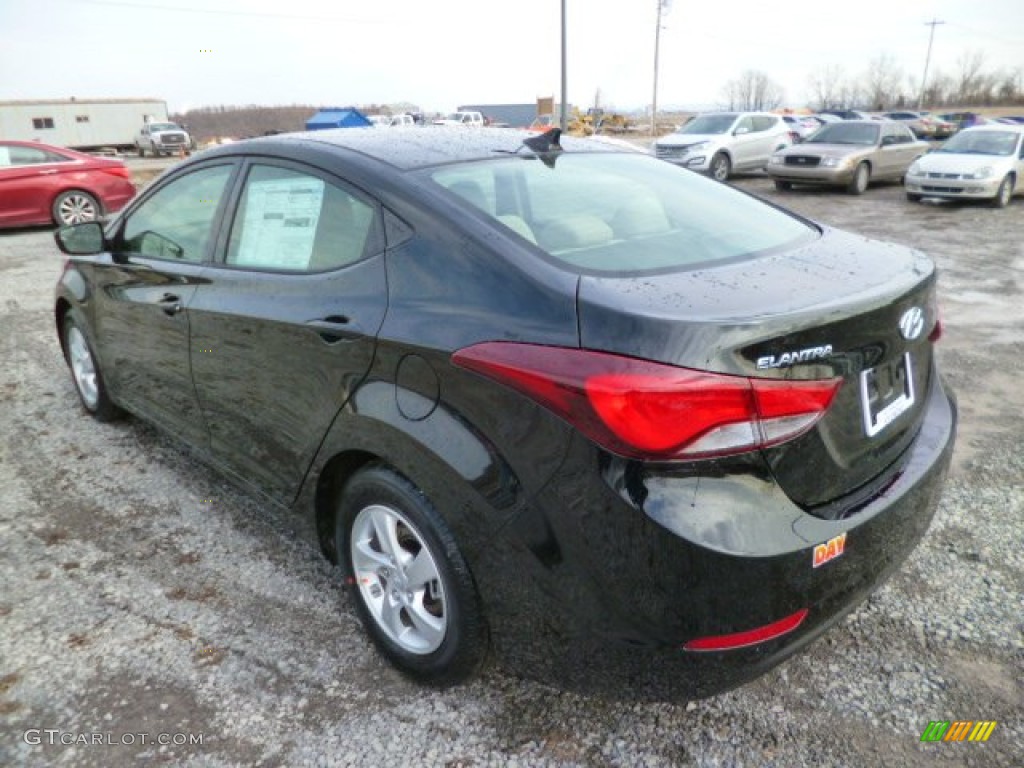 2014 Elantra SE Sedan - Black / Beige photo #5