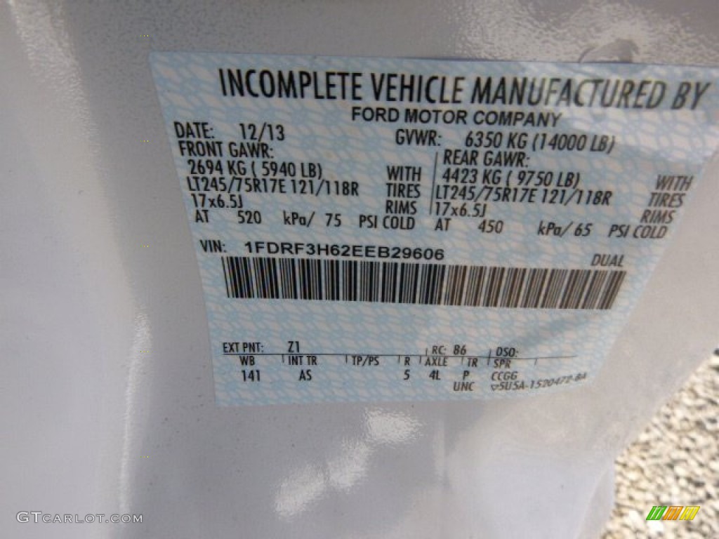 2014 F350 Super Duty XL Regular Cab 4x4 Dump Truck - Oxford White / Steel photo #20