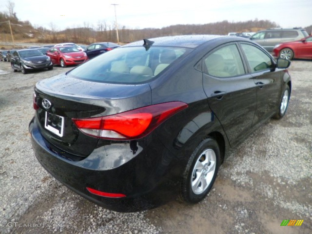 2014 Elantra SE Sedan - Black / Beige photo #7