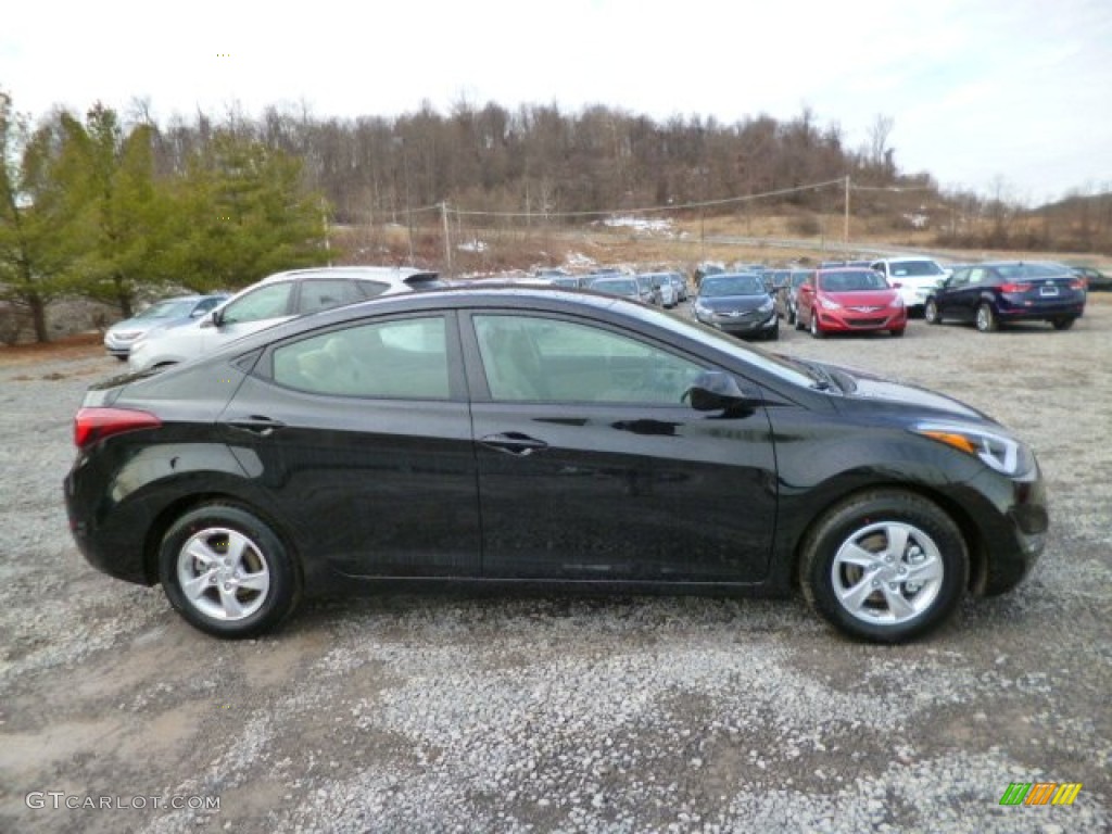 2014 Elantra SE Sedan - Black / Beige photo #8