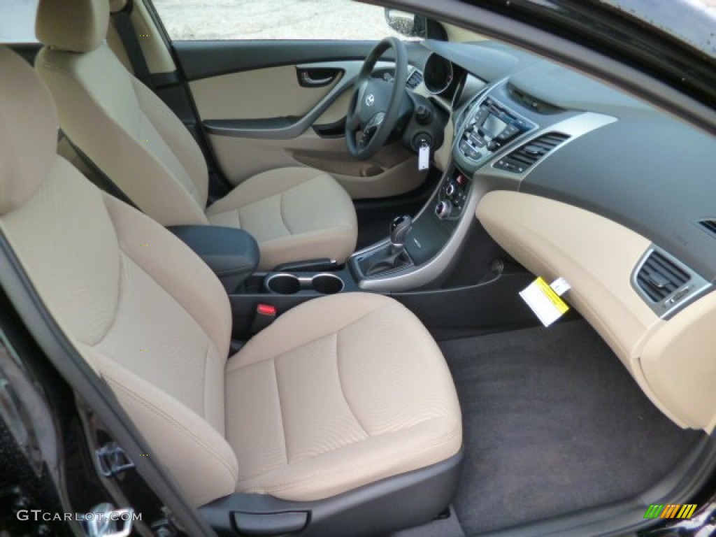 2014 Elantra SE Sedan - Black / Beige photo #10