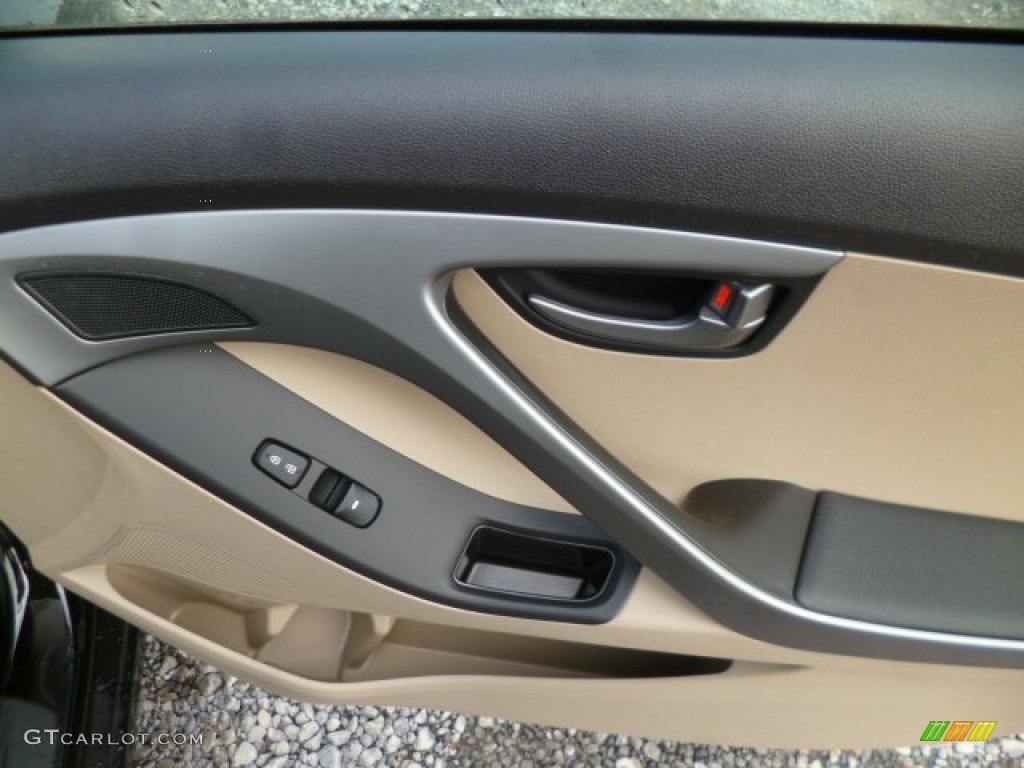 2014 Elantra SE Sedan - Black / Beige photo #11