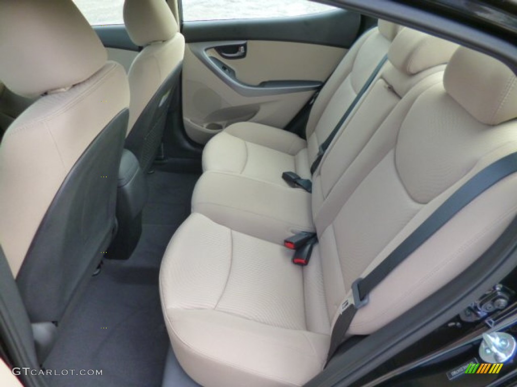 2014 Elantra SE Sedan - Black / Beige photo #13