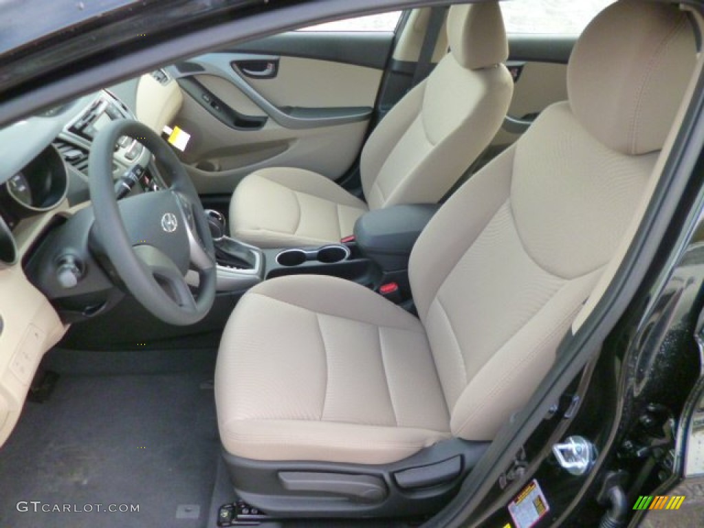 2014 Elantra SE Sedan - Black / Beige photo #15