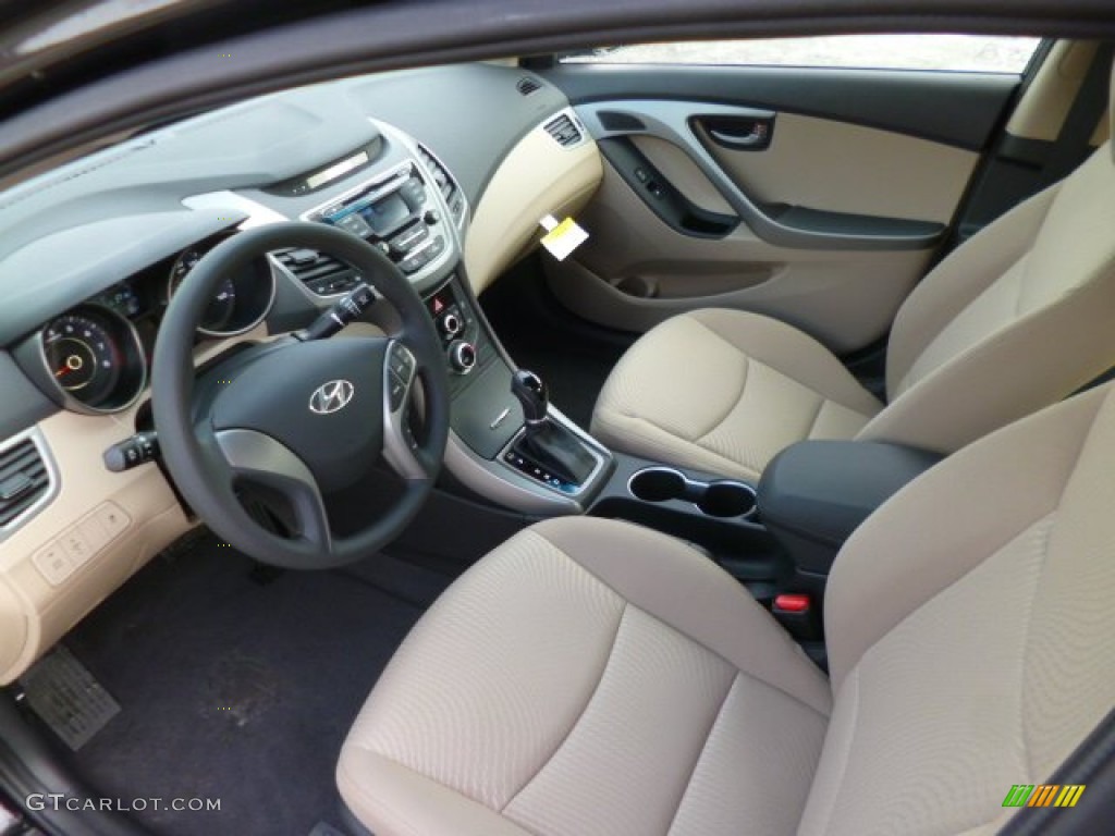 2014 Elantra SE Sedan - Black / Beige photo #16