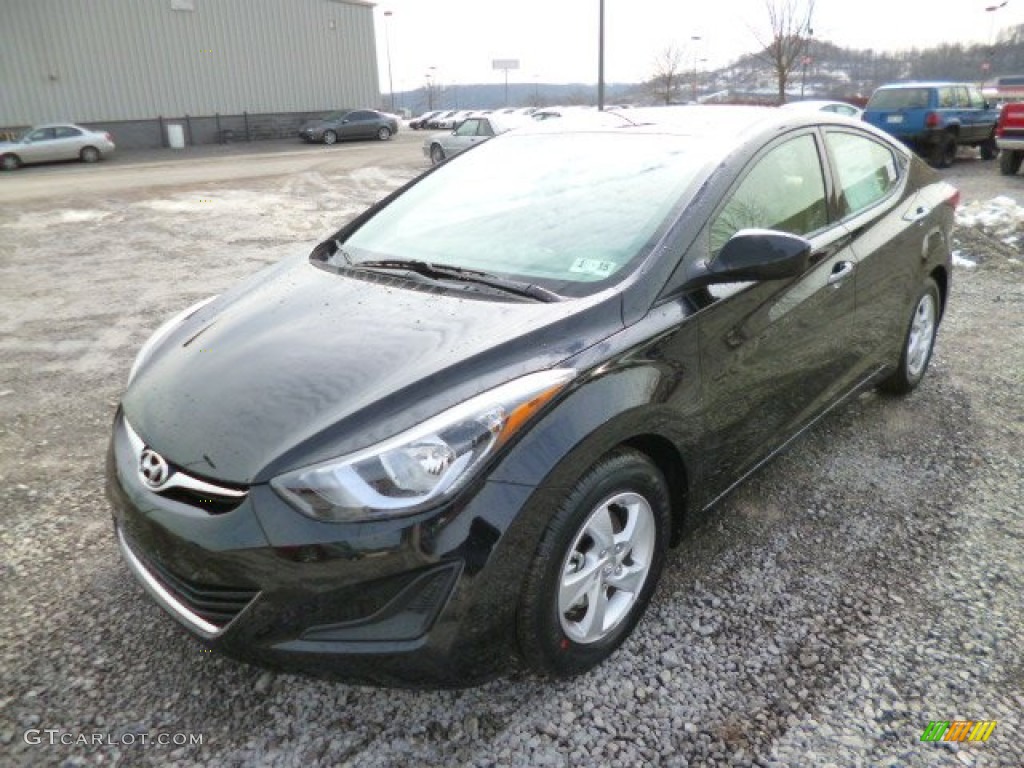 2014 Elantra SE Sedan - Black / Beige photo #3