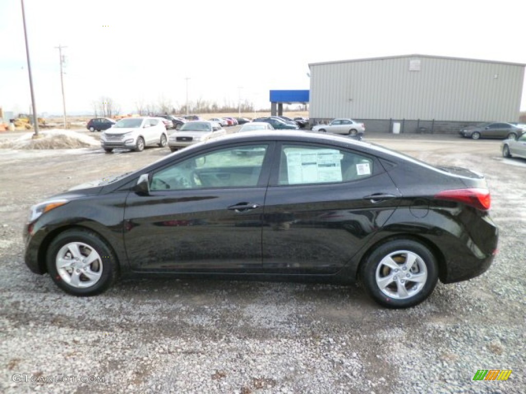2014 Elantra SE Sedan - Black / Beige photo #4