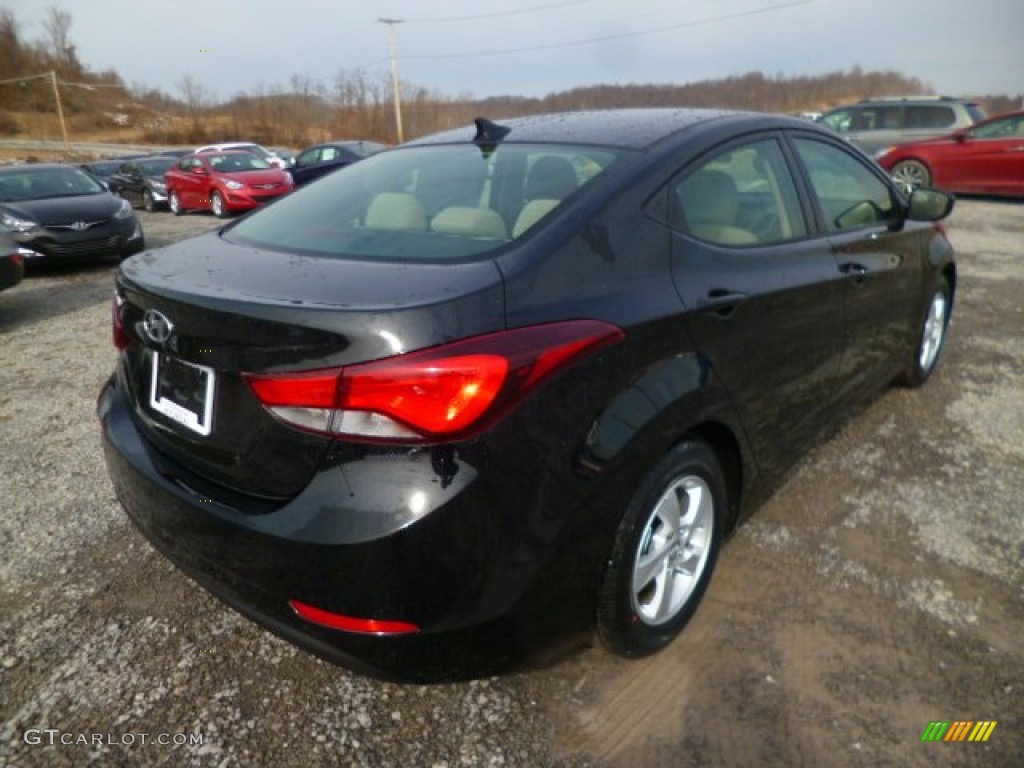 2014 Elantra SE Sedan - Black / Beige photo #7