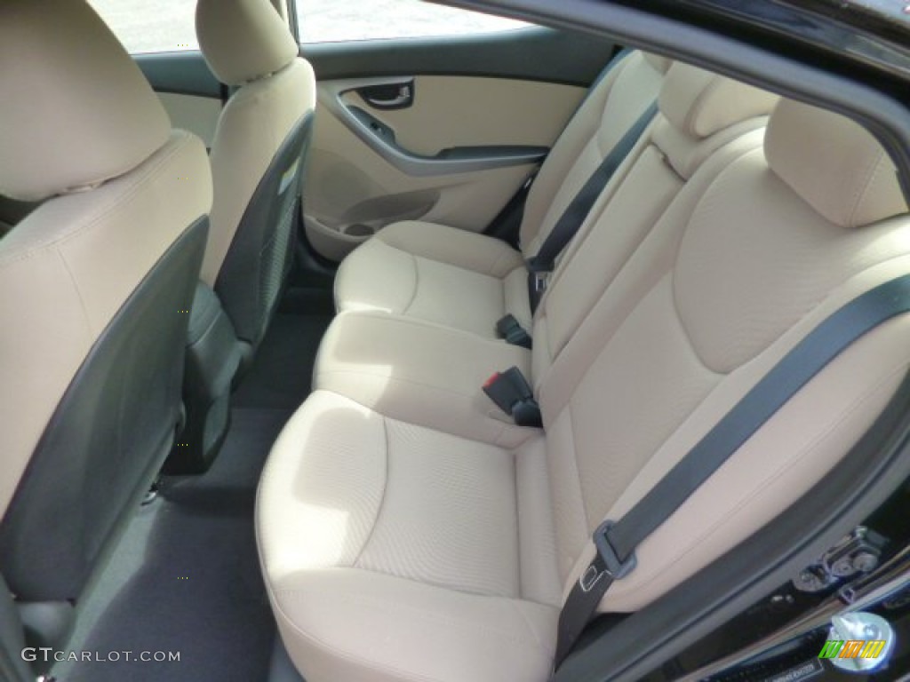 2014 Elantra SE Sedan - Black / Beige photo #13
