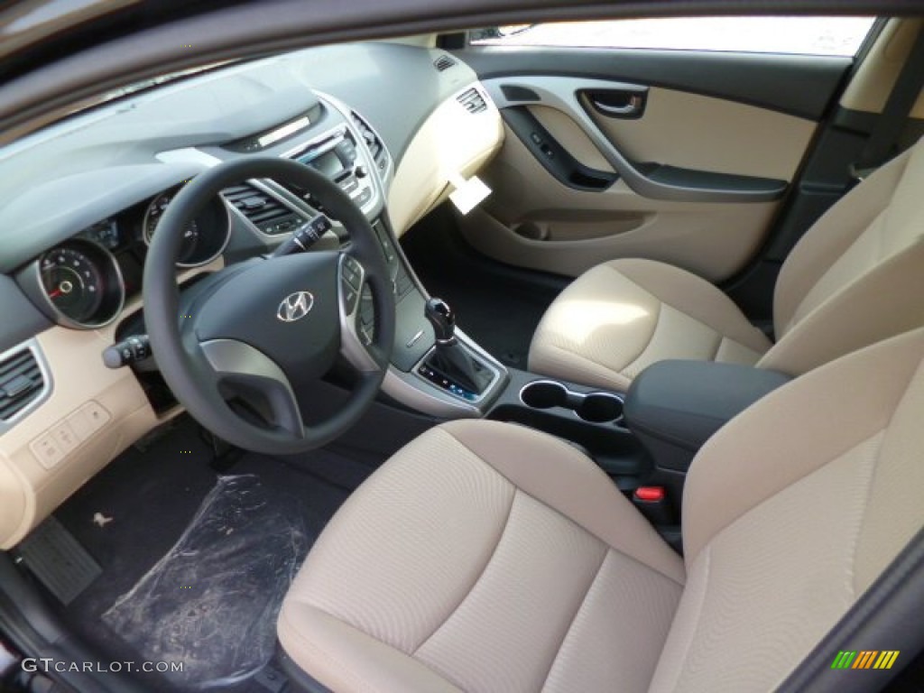 2014 Elantra SE Sedan - Black / Beige photo #16