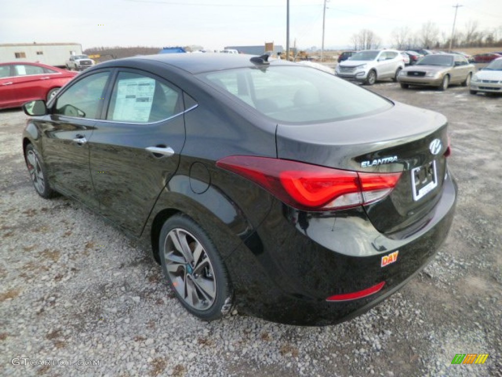 2014 Elantra Limited Sedan - Black / Gray photo #5