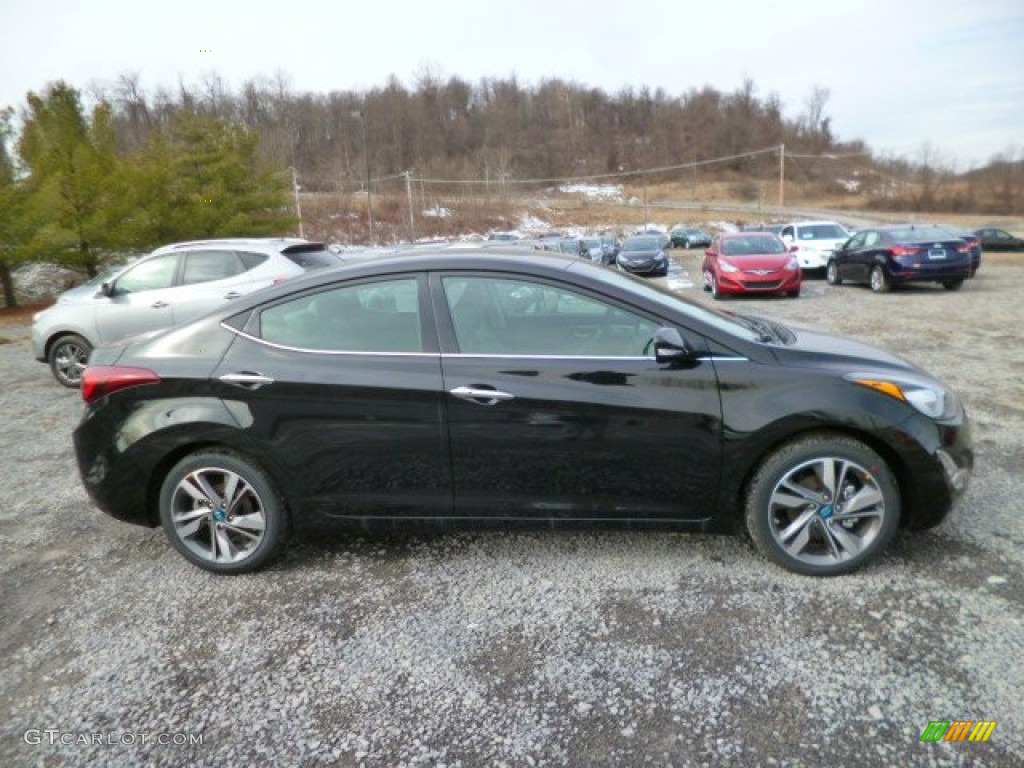 2014 Elantra Limited Sedan - Black / Gray photo #8