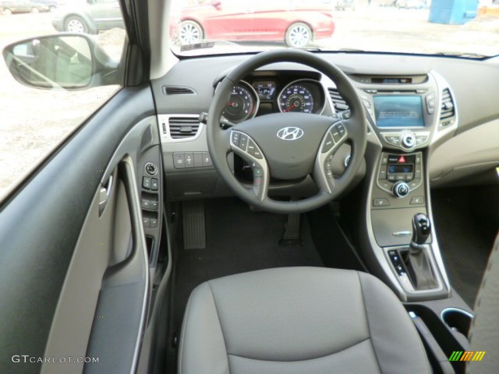 2014 Elantra Limited Sedan - Black / Gray photo #14