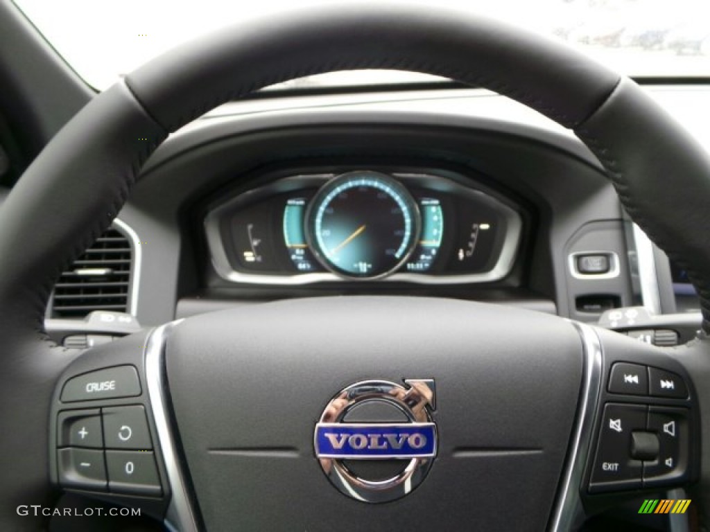 2015 Volvo XC60 T5 Drive-E Off Black Steering Wheel Photo #91059726