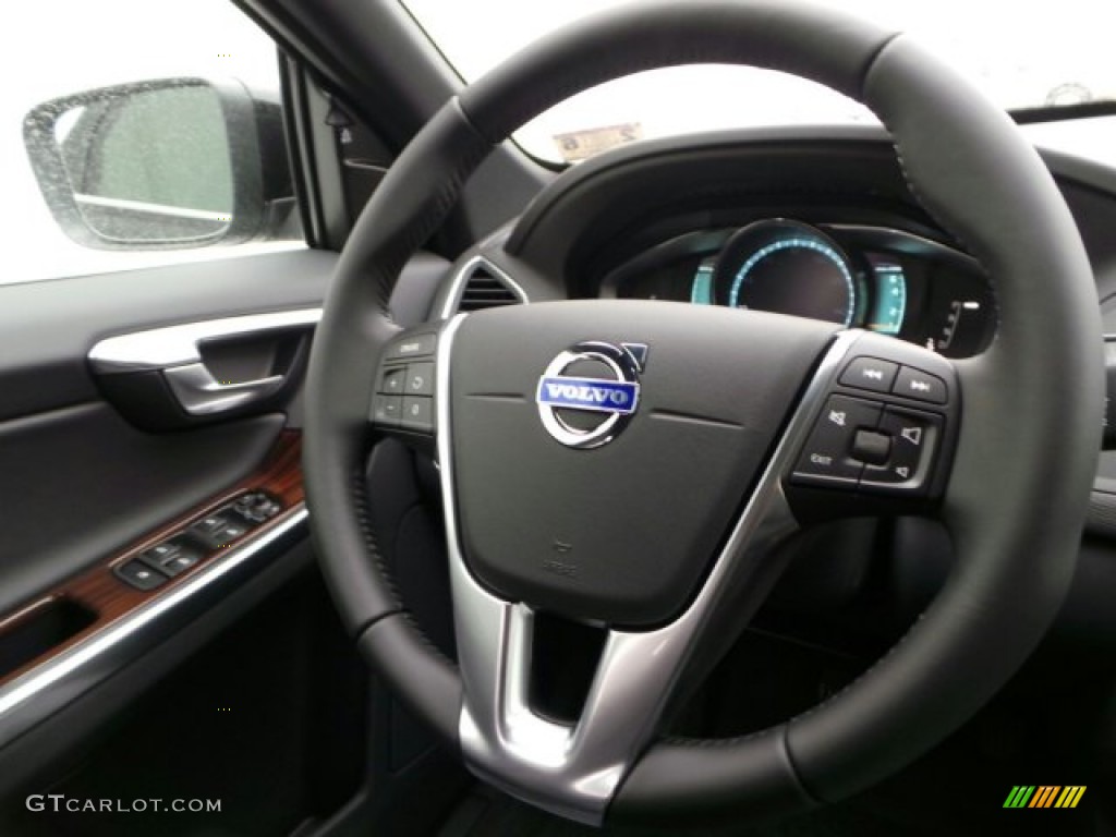 2015 Volvo XC60 T5 Drive-E Off Black Steering Wheel Photo #91059867