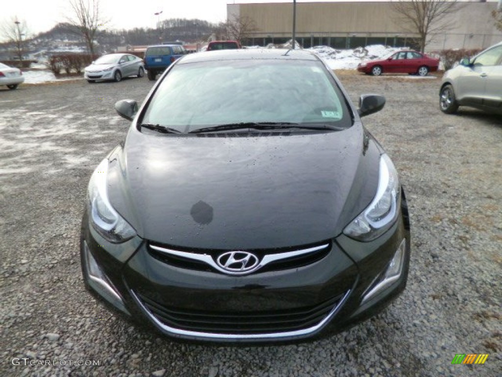 2014 Elantra SE Sedan - Black / Gray photo #2