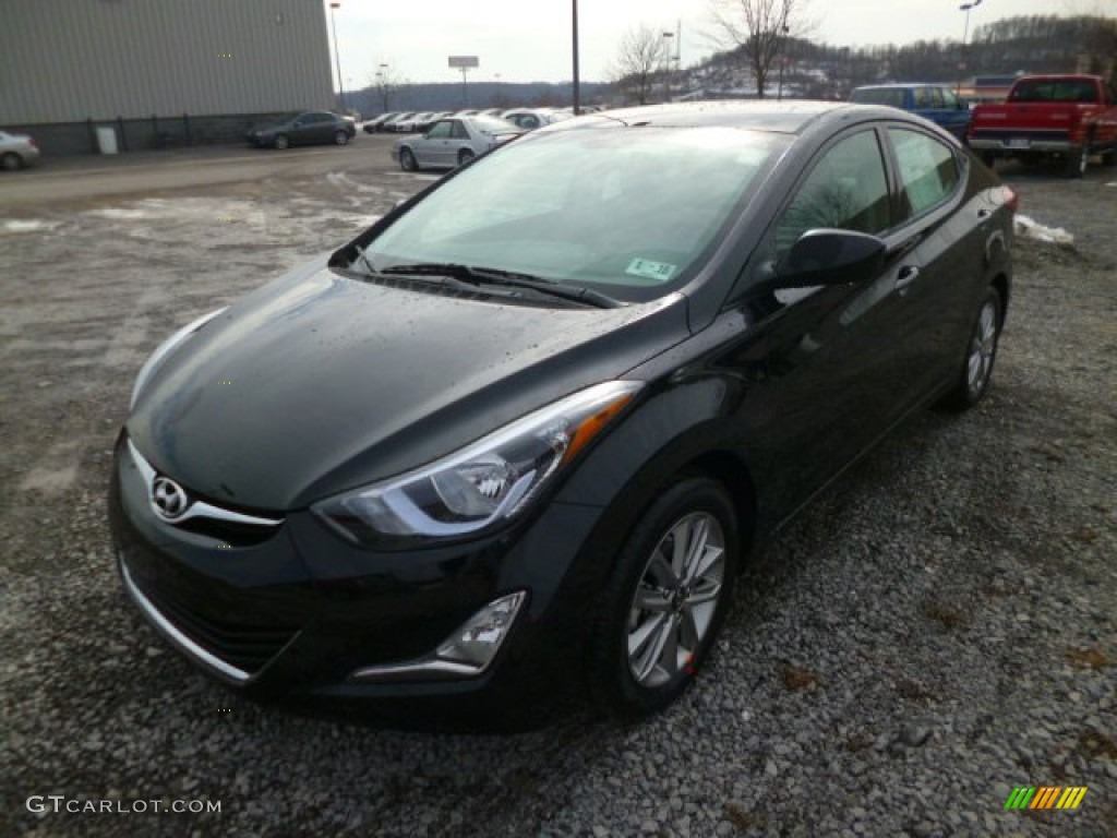 2014 Elantra SE Sedan - Black / Gray photo #3