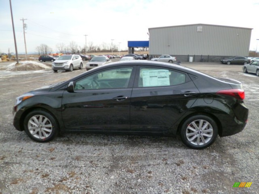 2014 Elantra SE Sedan - Black / Gray photo #4