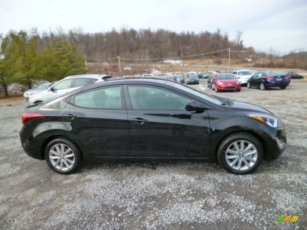 2014 Elantra SE Sedan - Black / Gray photo #8