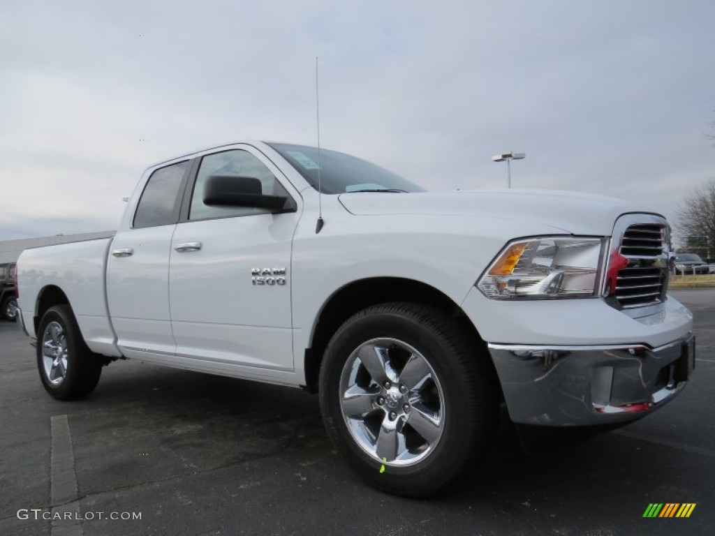 2014 1500 SLT Quad Cab - Bright White / Black/Diesel Gray photo #4