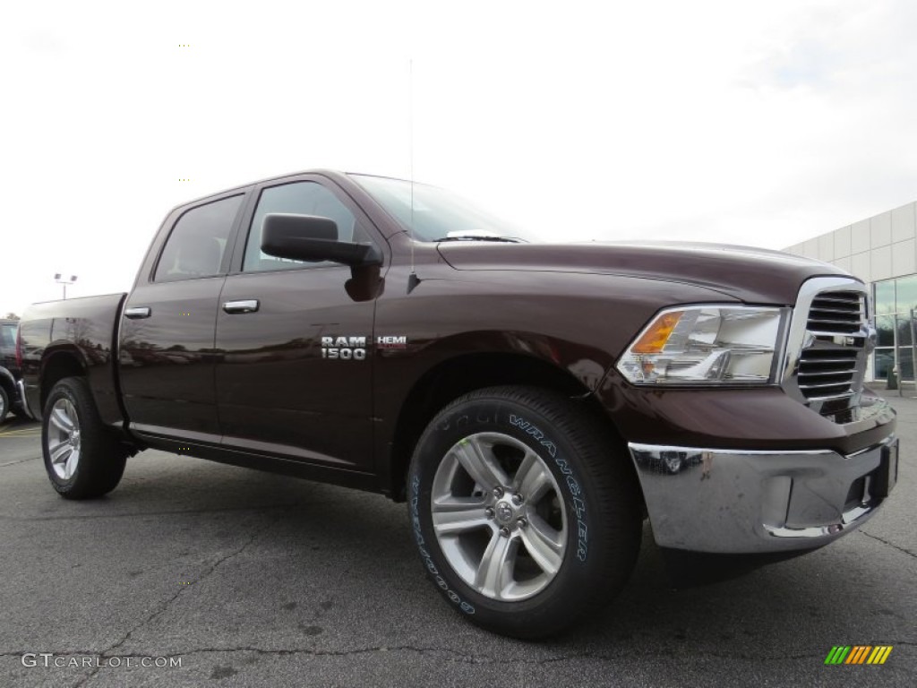 2014 1500 Big Horn Crew Cab - Western Brown / Canyon Brown/Light Frost Beige photo #4