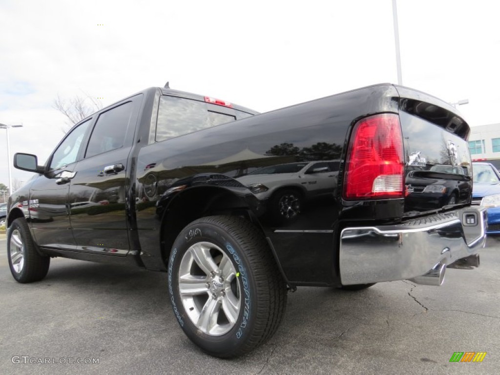 2014 1500 Big Horn Crew Cab - Black / Black/Diesel Gray photo #2