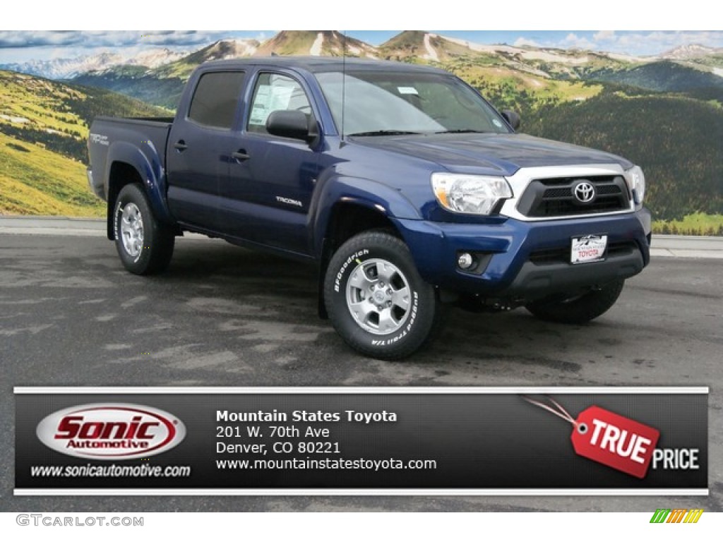 2014 Tacoma V6 TRD Double Cab 4x4 - Blue Ribbon Metallic / Graphite photo #1