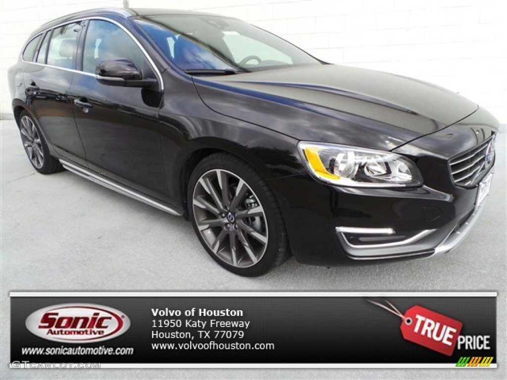 2015 V60 T5 Drive-E - Ember Black Metallic / Beechwood Brown/Off-Black photo #1