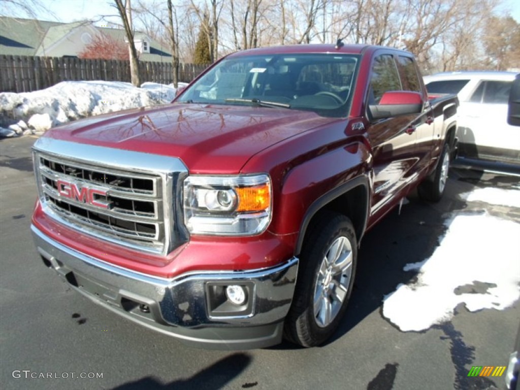 2014 Sierra 1500 SLE Double Cab 4x4 - Sonoma Red Metallic / Jet Black photo #1