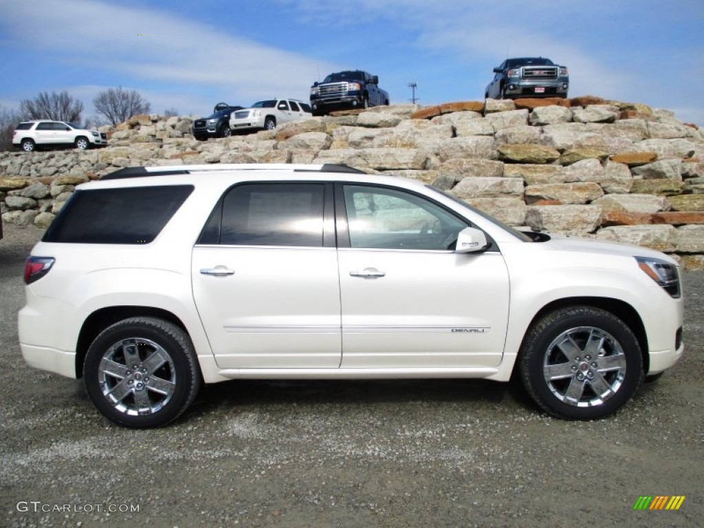 2014 Acadia Denali AWD - White Diamond Tricoat / Ebony photo #1
