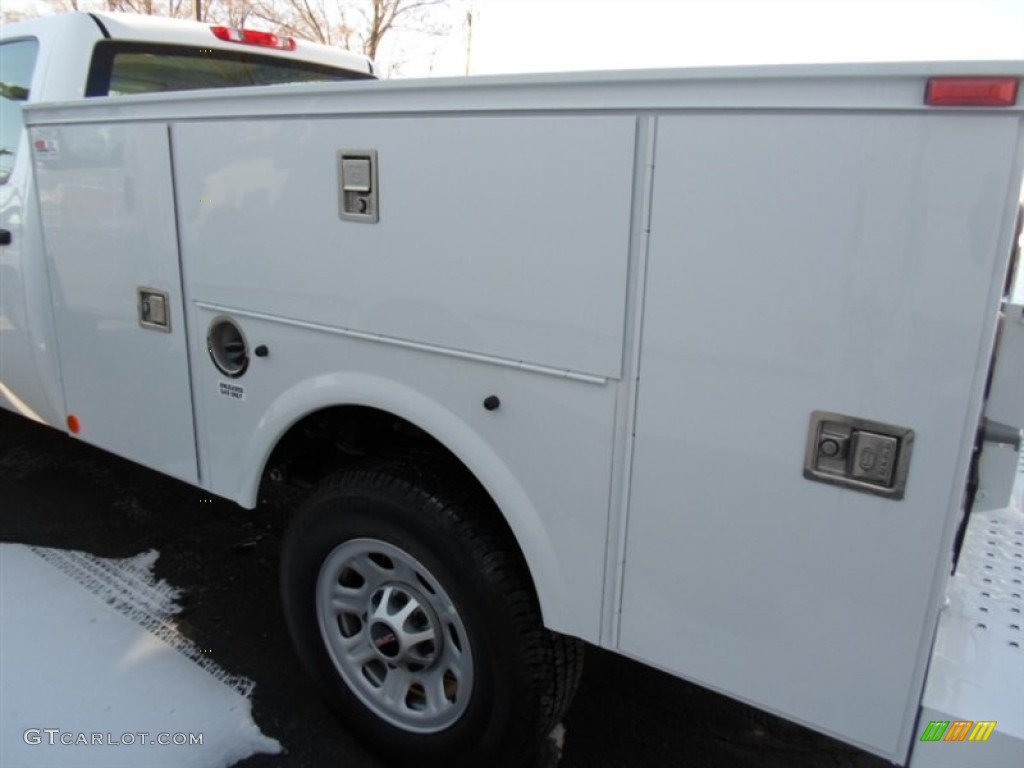 2014 Sierra 3500HD Crew Cab 4x4 Dually Utility - Summit White / Dark Titanium photo #6