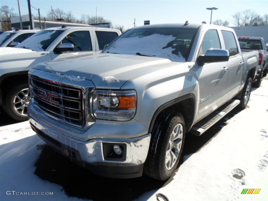 2014 Sierra 1500 SLT Crew Cab 4x4 - Quicksilver Metallic / Jet Black photo #1