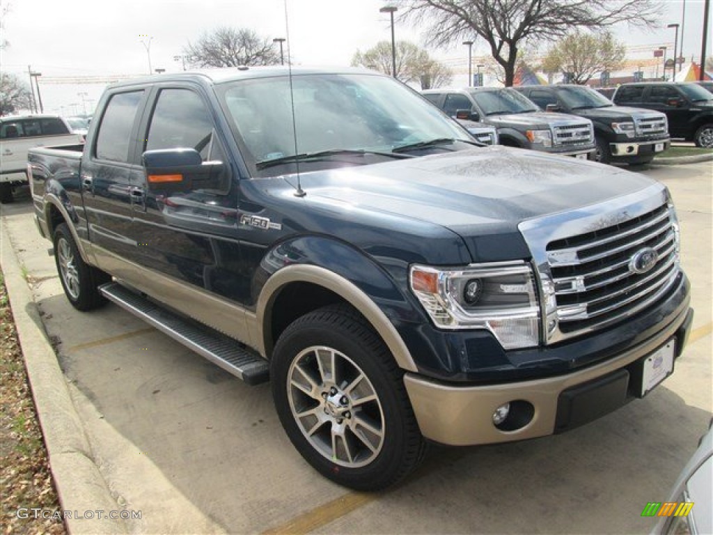 2014 F150 Lariat SuperCrew - Blue Jeans / Pale Adobe photo #6